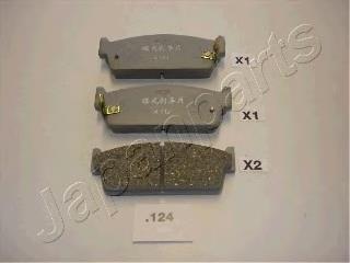 Задні гальмівні колодки PP124AF Japan Parts