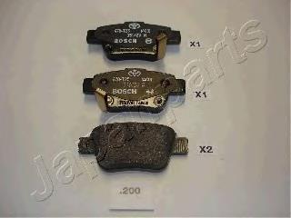 Задні гальмівні колодки Japan Parts PP200AF ціна, від 17.35 USD
