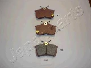 Задні дискові колодки Japan Parts PP407AF