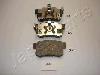 PP445AF Japan Parts Колодки гальмівні задні, дискові