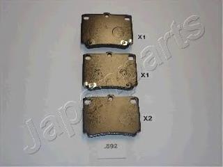PP592AF Japan Parts Колодки гальмівні задні, дискові