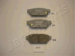 Колодки гальмові задні, дискові PP504AF Japan Parts