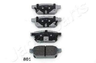 PP801AF Japan Parts Колодки гальмівні задні, дискові