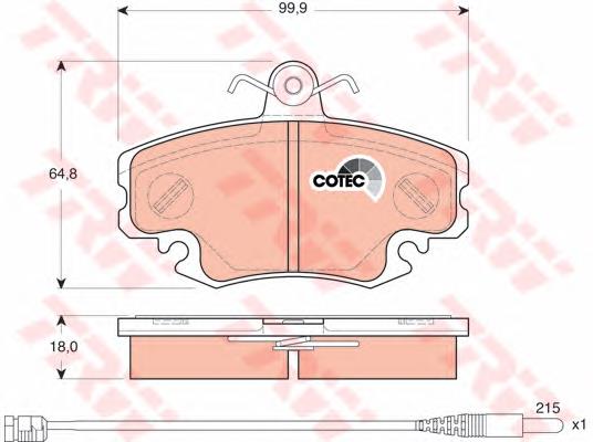 Гальмівні колодки TRW GDB1465 ціна, від 19.09 USD