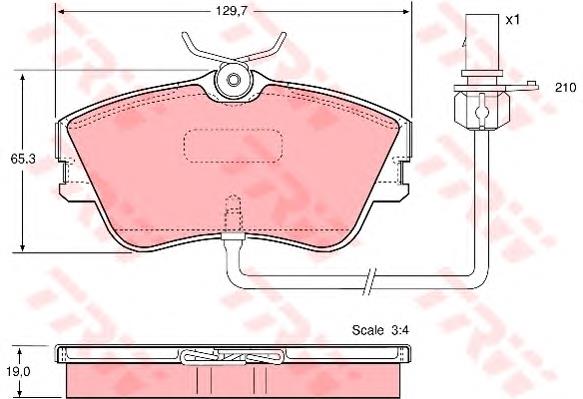 Гальмівні колодки TRW GDB1367 ціна, від 24.35 USD