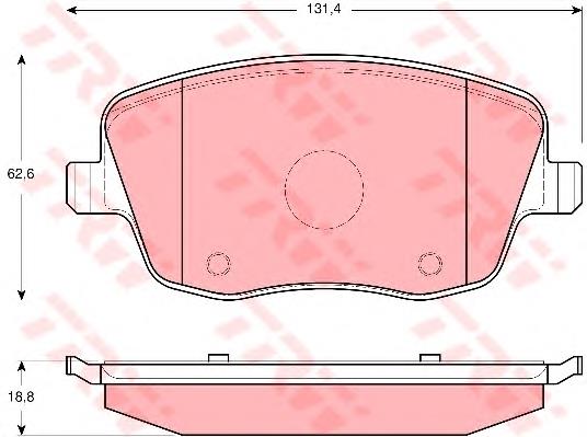 Гальмівні колодки TRW GDB1414 ціна, від 32.39 USD