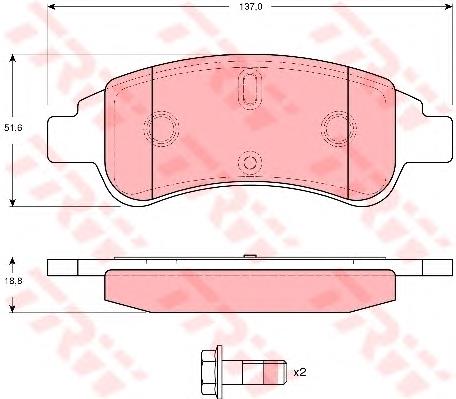 Гальмівні колодки TRW GDB1623 ціна, від 23.07 USD