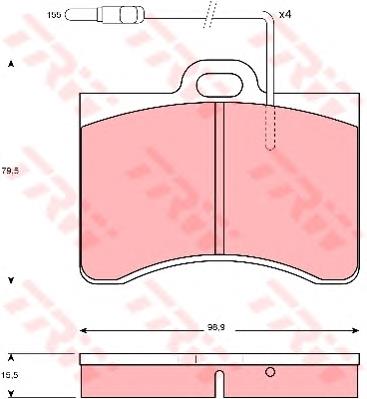 Гальмівні колодки TRW GDB165 ціна, від 11.95 USD