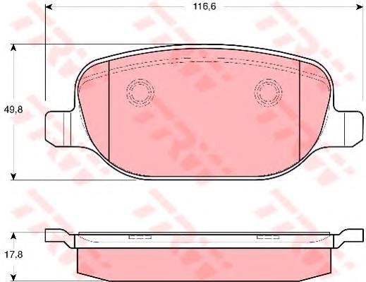 Задні гальмівні колодки TRW GDB1649 ціна, від 33.60 USD