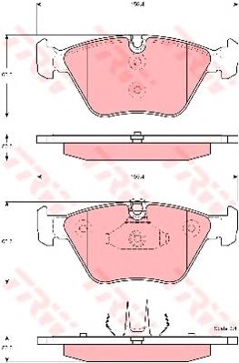 GDB1577 TRW Передні гальмівні колодки