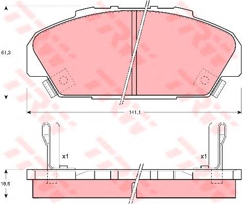 Гальмівні колодки TRW GDB1137 ціна, від 20.23 USD