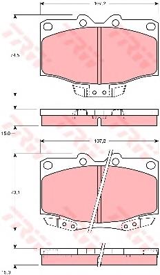 Гальмівні колодки TRW GDB1133 ціна, від 16.09 USD