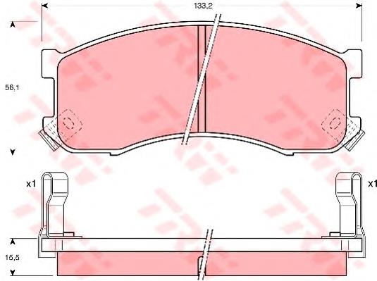 Купити GDB1037 TRW Колодки гальмівні передні, дискові