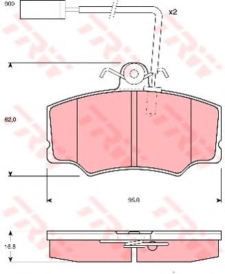Гальмівні колодки TRW GDB1045 ціна, від 28.80 USD