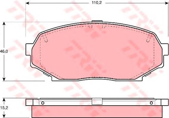 Купити GDB1028 TRW Колодки гальмівні передні, дискові