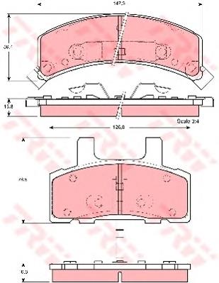 Гальмівні колодки TRW GDB1273 ціна, від 32.18 USD