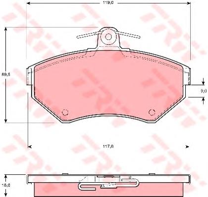 Гальмівні колодки TRW GDB1312 ціна, від 16.45 USD