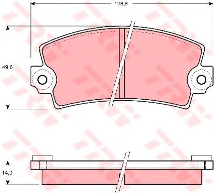 Гальмівні колодки TRW GDB118 ціна, від 13.36 USD