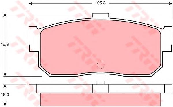 Задні гальмівні колодки TRW GDB1172 ціна, від 18.34 USD