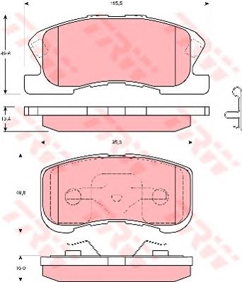 Гальмівні колодки TRW GDB3220 ціна, від 24.26 USD