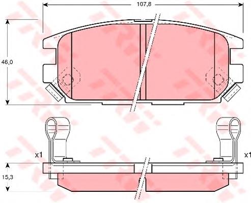 Задні дискові колодки TRW GDB3199