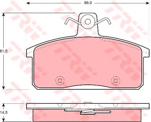 Гальмівні колодки TRW GDB3202 ціна, від 18.89 USD