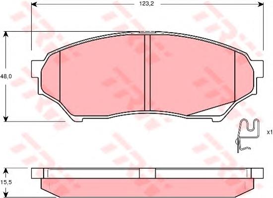 Передні тормозні колодки GDB3270 TRW