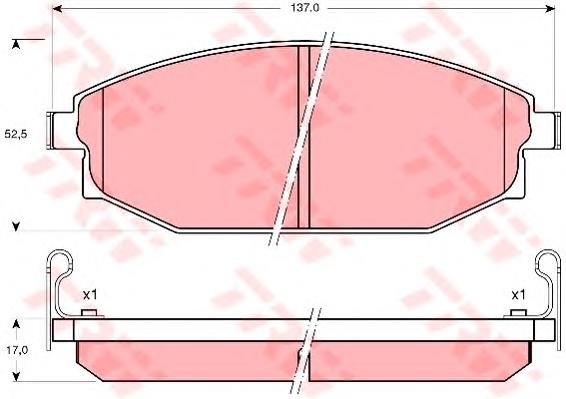 Гальмівні колодки TRW GDB3232 ціна, від 31.26 USD