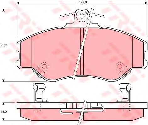 Передні тормозні колодки GDB3089 TRW