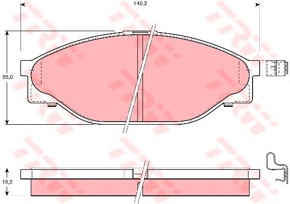 Гальмівні колодки TRW GDB3109 ціна, від 19.91 USD