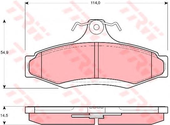Задні гальмівні колодки TRW GDB3172 ціна, від 14.67 USD