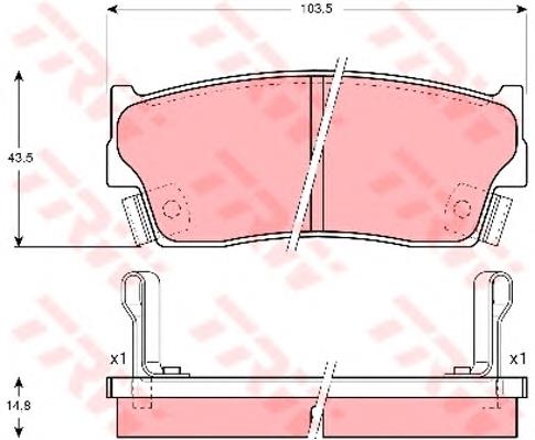 Купити GDB3183 TRW Колодки гальмівні передні, дискові