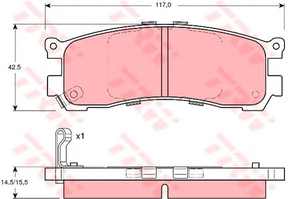 Купити GDB3179 TRW Задні колодки