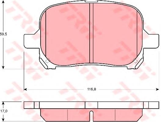 Купити GDB3152 TRW Колодки гальмівні передні, дискові