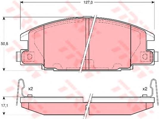 Купити GDB3161 TRW Колодки гальмівні передні, дискові