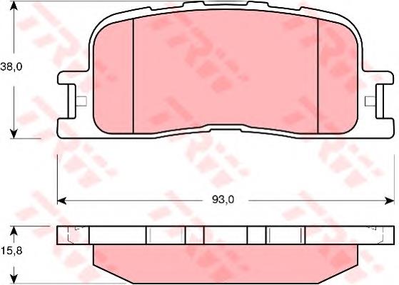 Задні дискові колодки TRW GDB3374