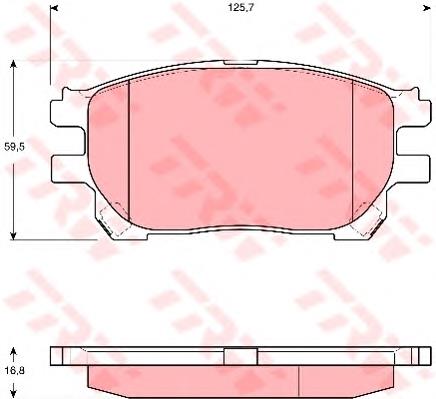Передні тормозні колодки GDB3414 TRW