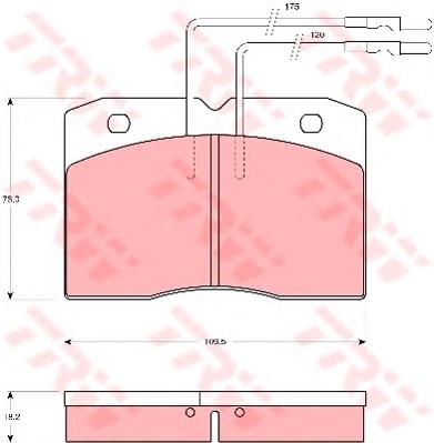 Гальмівні колодки TRW GDB343 ціна, від 15.37 USD