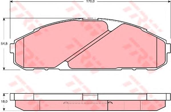 Купити GDB3394 TRW Колодки гальмівні передні, дискові