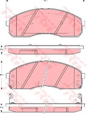 Гальмівні колодки TRW GDB3301 ціна, від 23.83 USD