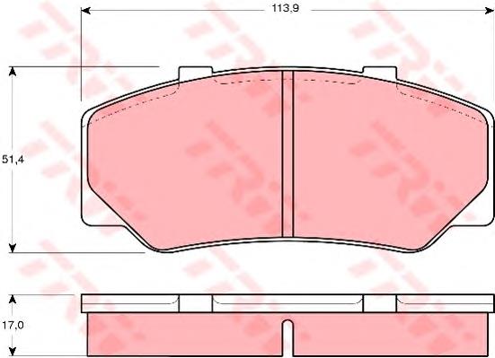 Гальмівні колодки TRW GDB329 ціна, від 20.69 USD