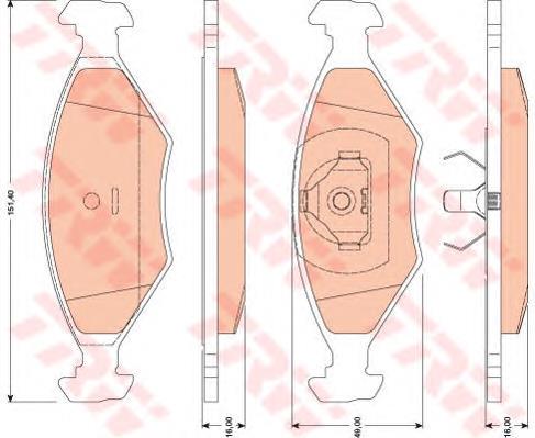 Гальмівні колодки TRW GDB1776 ціна, від 20.94 USD