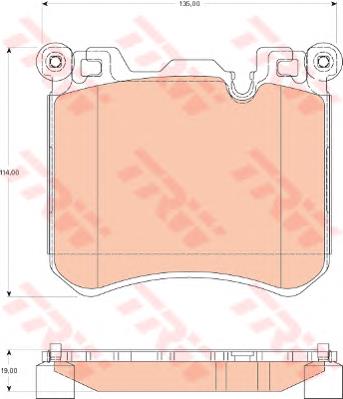 Гальмівні колодки TRW GDB1826 ціна, від 99.76 USD