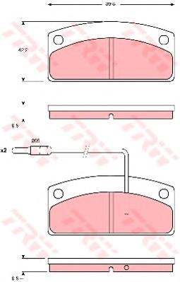 Гальмівні колодки TRW GDB1679 ціна, від 24.45 USD