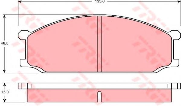 Передні тормозні колодки 23278268 General Motors