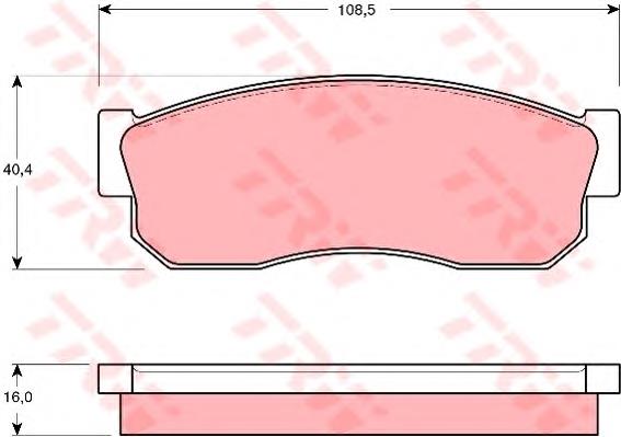 Купити GDB288 TRW Колодки гальмівні передні, дискові