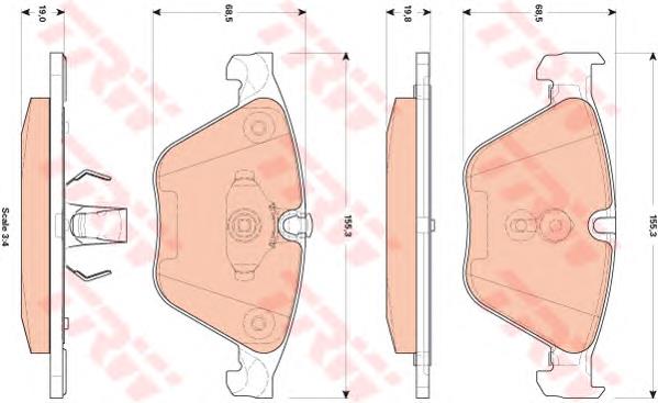 Гальмівні колодки TRW GDB1854 ціна, від 52.38 USD