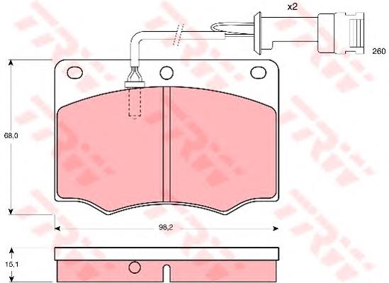Гальмівні колодки TRW GDB691 ціна, від 7.95 USD