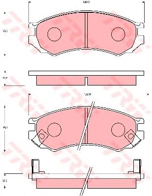 Гальмівні колодки TRW GDB7030 ціна, від 15.58 USD