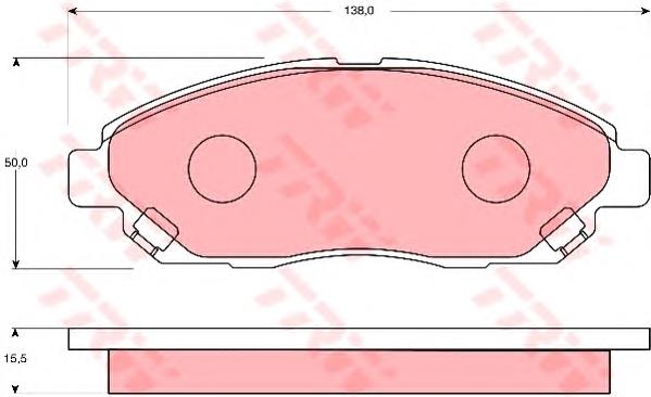 Колодки гальмівні передні, дискові MR407900 Mitsubishi